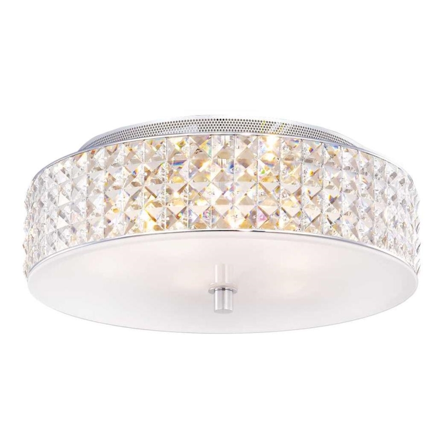 Ideal Lux - LED Křišťálové stropní svítidlo ROMA 6xG9/3W/230V pr. 40 cm lesklý chrom