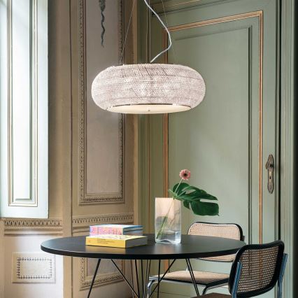 Ideal Lux - LED Křišťálový lustr na lanku PASHA 14xE14/40W/230V pr. 65 cm lesklý chrom