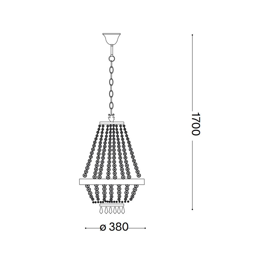 Ideal Lux - LED Křišťálový lustr na řetězu CAESAR 6xG9/3W/230V pr. 38 cm lesklý chrom