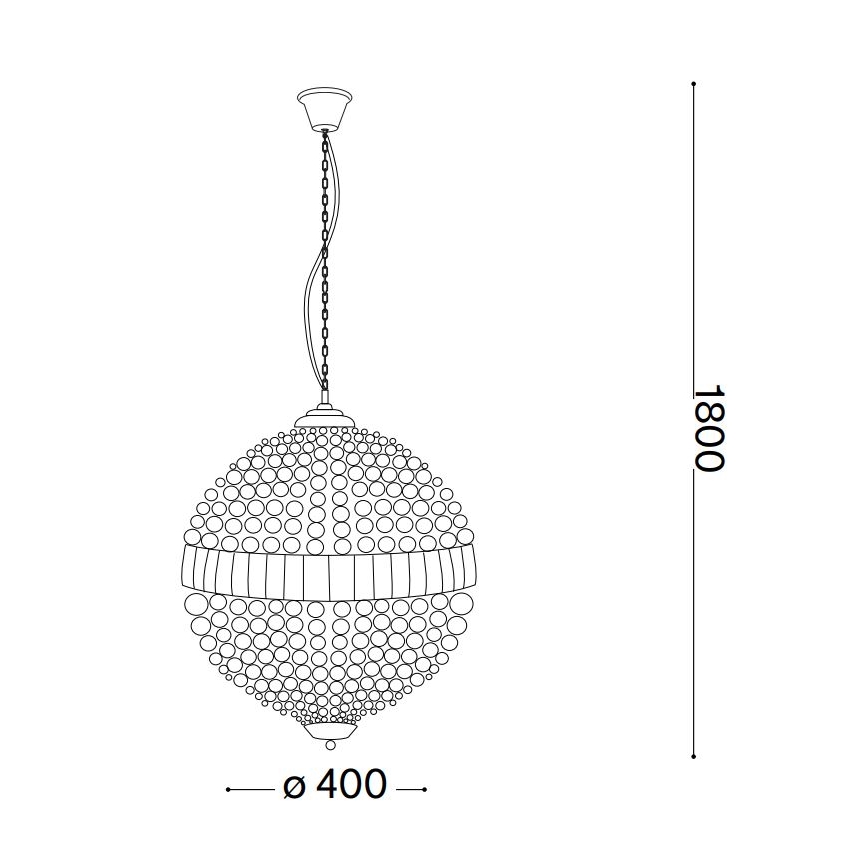 Ideal Lux - LED Křišťálový lustr na řetězu LUXOR 6xG9/3W/230V pr. 40 cm čirá