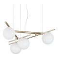 Ideal Lux - LED Lustr na lanku ATLAS 4xG9/3W/230V zlatá