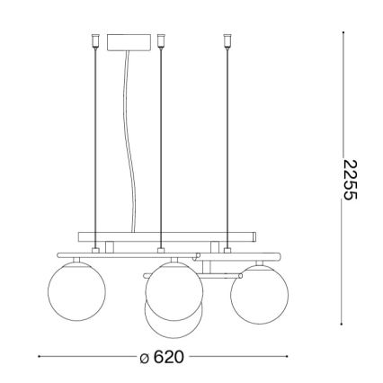 Ideal Lux - LED Lustr na lanku ATLAS 4xG9/3W/230V zlatá