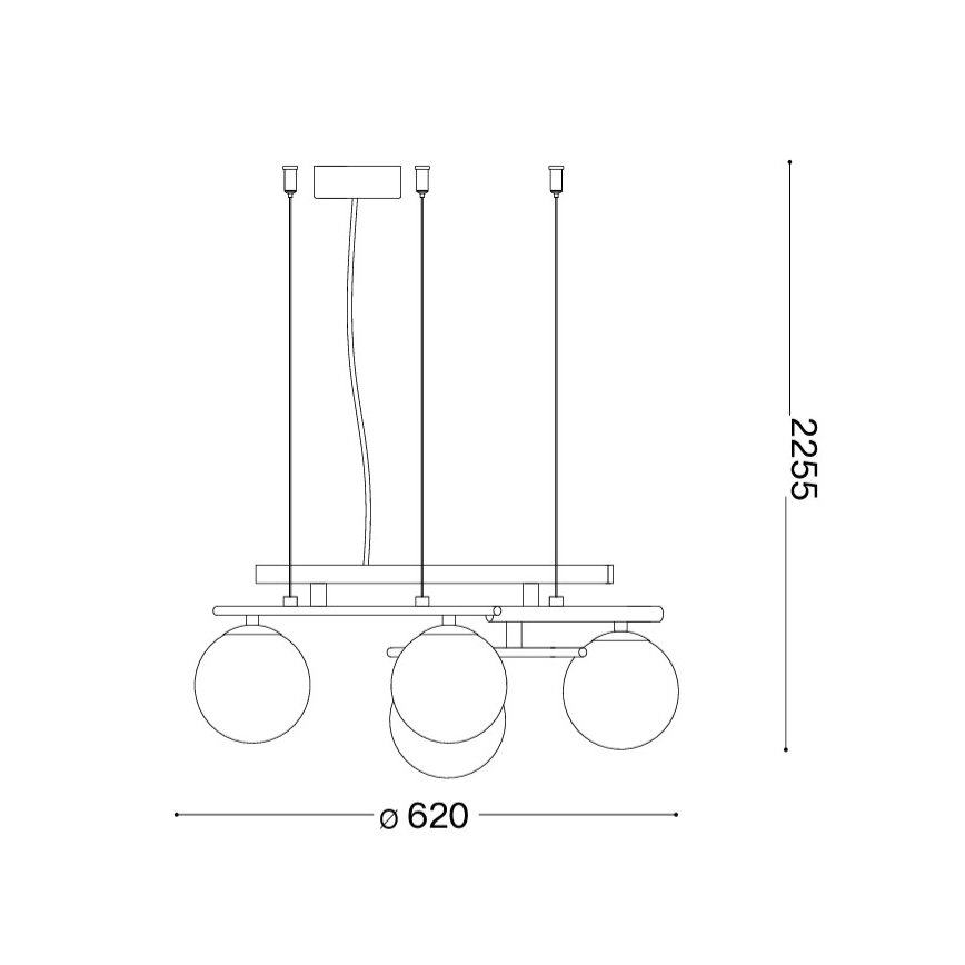 Ideal Lux - LED Lustr na lanku ATLAS 4xG9/3W/230V zlatá