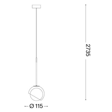 Ideal Lux - LED Lustr na lanku BLOOM 1xG9/3W/230V pr. 11,5 cm černá