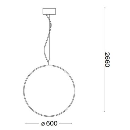 Ideal Lux - LED Lustr na lanku CIRCUS LED/33W/230V pr. 60 cm CRI 90 černá