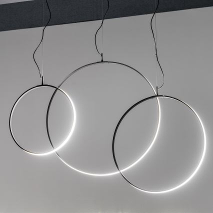 Ideal Lux - LED Lustr na lanku CIRCUS LED/36W/230V pr. 74,5 cm CRI 90 černá