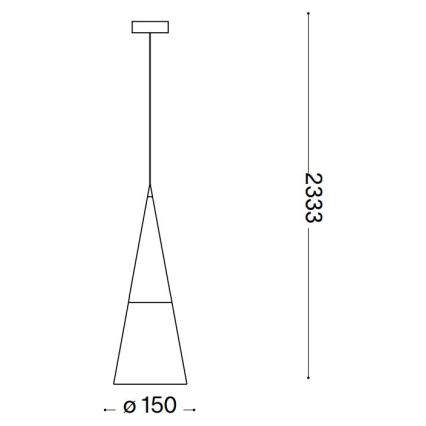 Ideal Lux - LED Lustr na lanku CONO 1xGU10/7W/230V pr. 15 cm CRI 90 lesklý chrom