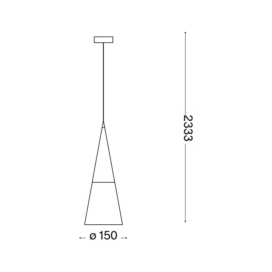 Ideal Lux - LED Lustr na lanku CONO 1xGU10/7W/230V pr. 15 cm CRI 90 matný chrom