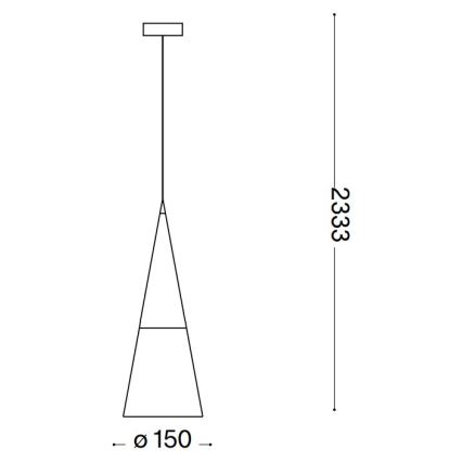 Ideal Lux - LED Lustr na lanku CONO 1xGU10/7W/230V pr. 15 cm CRI 90 mosaz