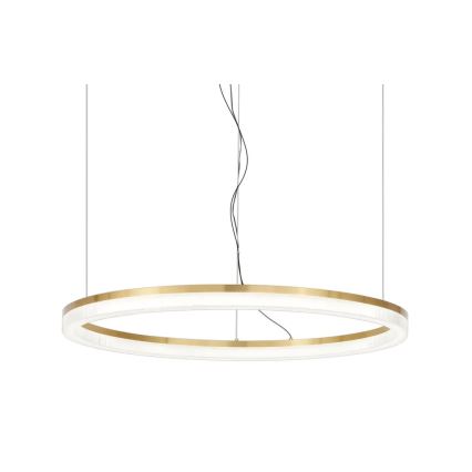 Ideal Lux - LED Lustr na lanku CROWN LED/42W/230V 3000K pr. 80 cm CRI 90 mosaz