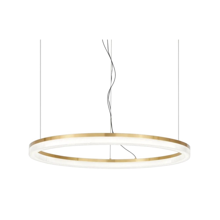Ideal Lux - LED Lustr na lanku CROWN LED/42W/230V 3000K pr. 80 cm CRI 90 mosaz