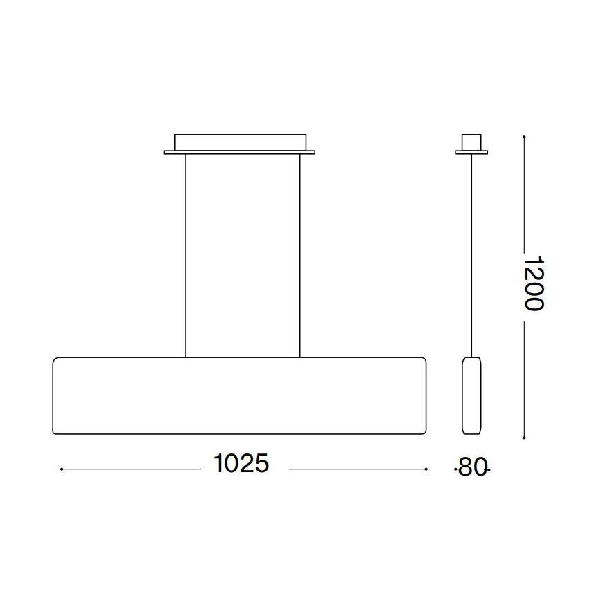 Ideal Lux - LED Lustr na lanku DESK LED/32W/230V 102,5 cm CRI 90 bílá