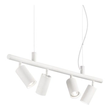 Ideal Lux - LED Lustr na lanku DYNAMITE 4xGU10/7W/230V CRI 90 bílá