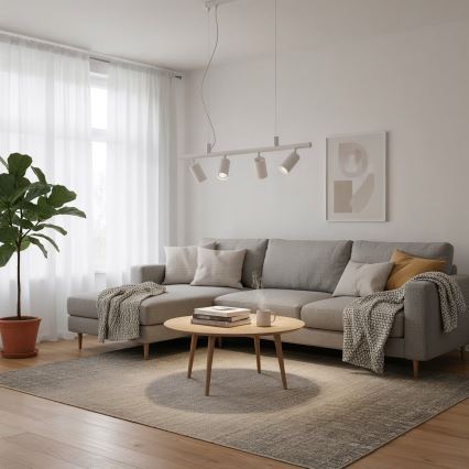 Ideal Lux - LED Lustr na lanku DYNAMITE 4xGU10/7W/230V CRI 90 bílá