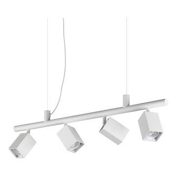 Ideal Lux - LED Lustr na lanku DYNAMITE 4xGU10/7W/230V CRI 90 bílá