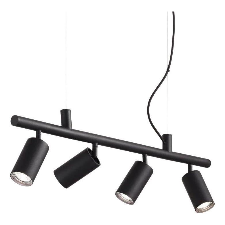 Ideal Lux - LED Lustr na lanku DYNAMITE 4xGU10/7W/230V CRI 90 černá