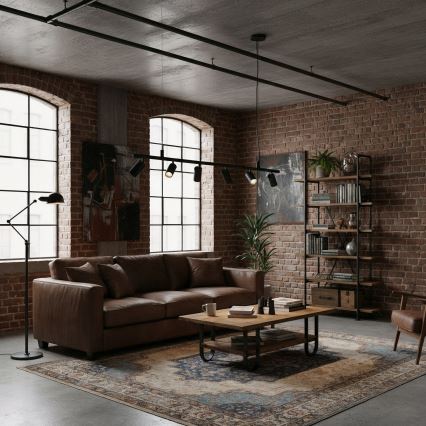 Ideal Lux - LED Lustr na lanku DYNAMITE 6xGU10/7W/230V CRI 90 černá