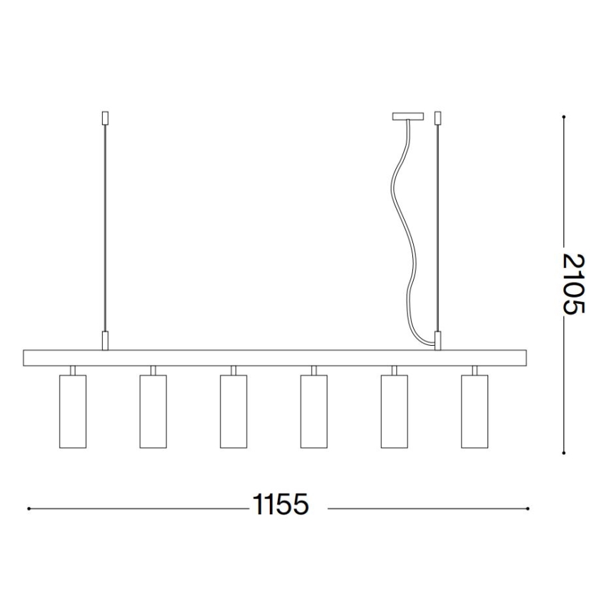 Ideal Lux - LED Lustr na lanku DYNAMITE 6xGU10/7W/230V CRI 90 bílá