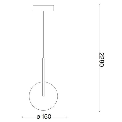 Ideal Lux - LED Lustr na lanku EQUINOXE 1xG4/2W/230V pr. 15 cm lesklý chrom/čirá