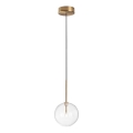 Ideal Lux - LED Lustr na lanku EQUINOXE 1xG4/2W/230V pr. 15 cm mosaz/čirá