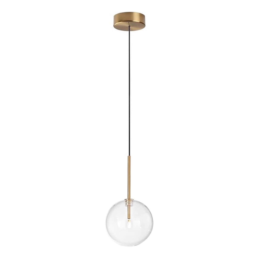 Ideal Lux - LED Lustr na lanku EQUINOXE 1xG4/2W/230V pr. 15 cm mosaz/čirá