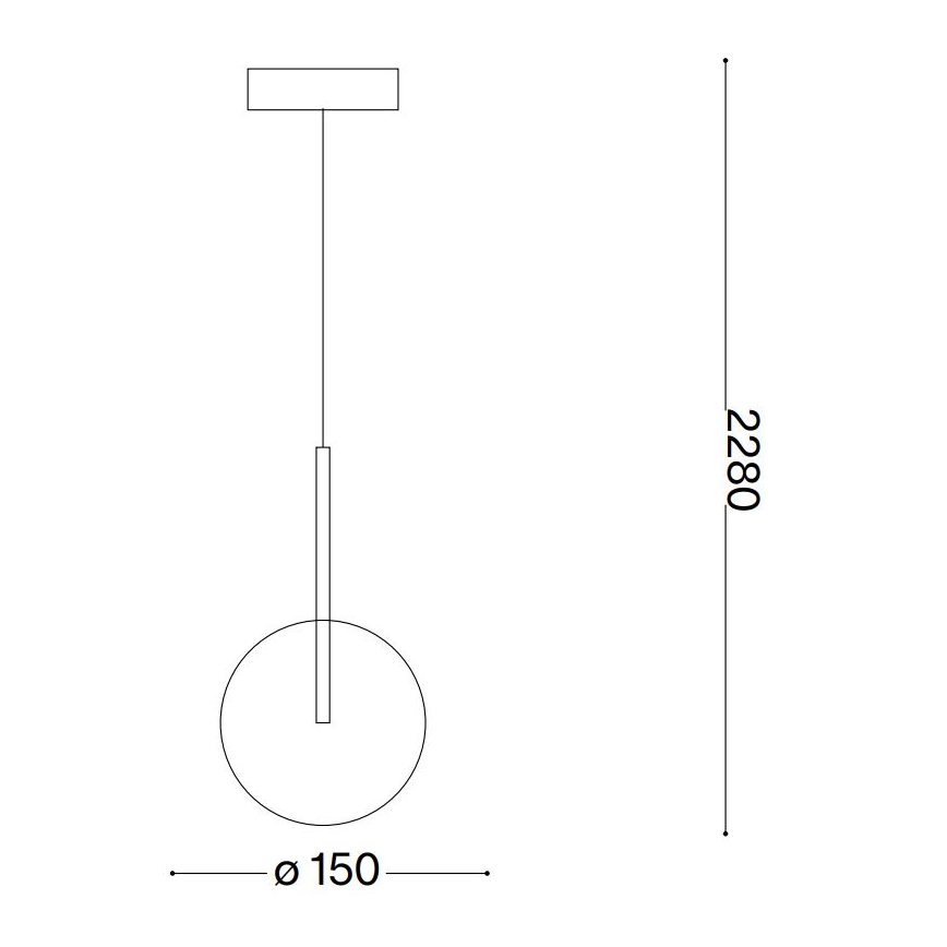 Ideal Lux - LED Lustr na lanku EQUINOXE 1xG4/2W/230V pr. 15 cm mosaz/čirá