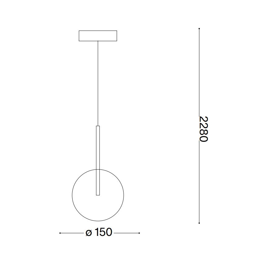 Ideal Lux - LED Lustr na lanku EQUINOXE 1xG4/2W/230V pr. 15 cm mosaz/čirá