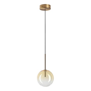 Ideal Lux - LED Lustr na lanku EQUINOXE 1xG4/2W/230V pr. 15 cm mosaz/kouřová
