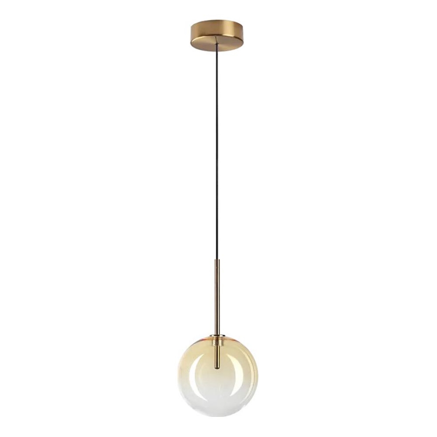 Ideal Lux - LED Lustr na lanku EQUINOXE 1xG4/2W/230V pr. 15 cm mosaz/kouřová