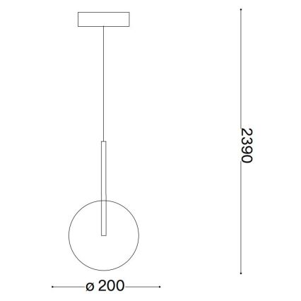 Ideal Lux - LED Lustr na lanku EQUINOXE 1xG4/2W/230V pr. 20 cm mosaz/čirá