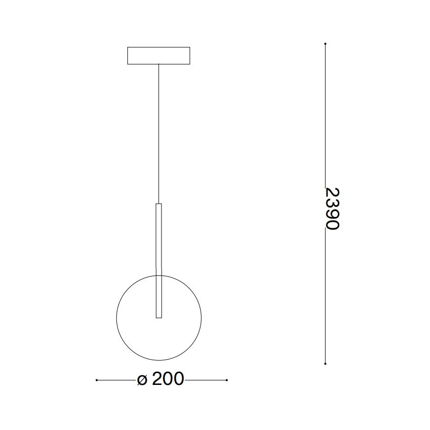Ideal Lux - LED Lustr na lanku EQUINOXE 1xG4/2W/230V pr. 20 cm mosaz/kouřová