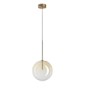 Ideal Lux - LED Lustr na lanku EQUINOXE 1xG4/2W/230V pr. 25 cm mosaz/kouřová