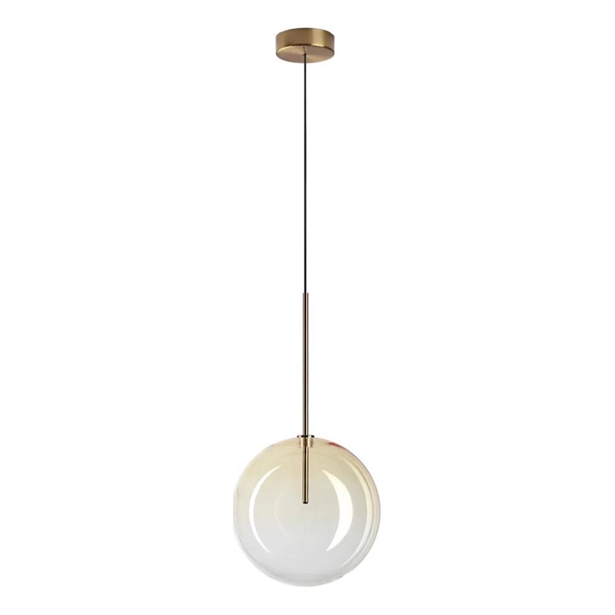 Ideal Lux - LED Lustr na lanku EQUINOXE 1xG4/2W/230V pr. 25 cm mosaz/kouřová