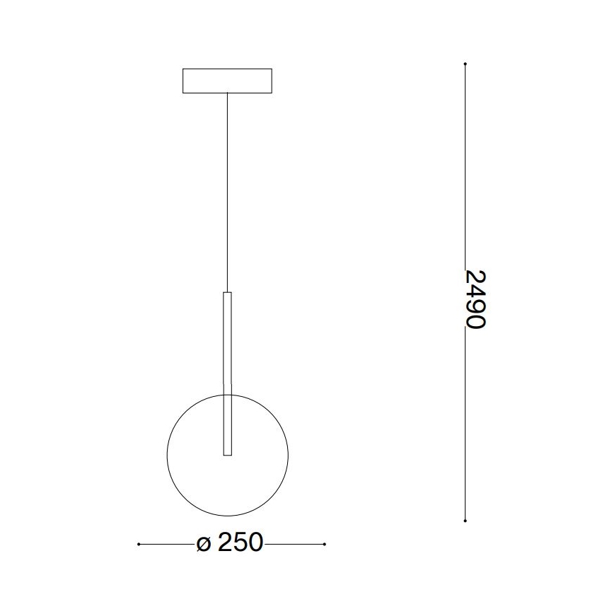 Ideal Lux - LED Lustr na lanku EQUINOXE 1xG4/2W/230V pr. 25 cm mosaz/kouřová