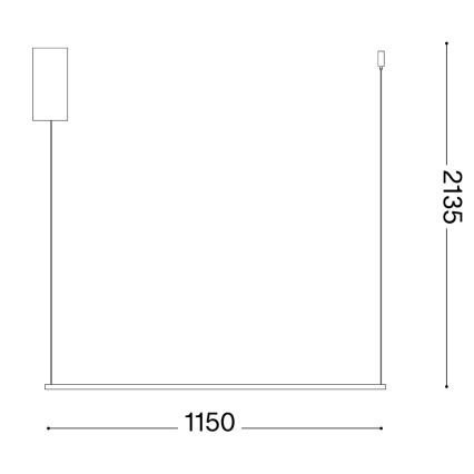 Ideal Lux - LED Lustr na lanku ESSENCE LED/19W/230V 3000K CRI 90 černá