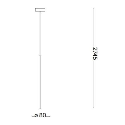 Ideal Lux - LED Lustr na lanku FILO LED/3,5W/230V 3000K CRI 90 bílá