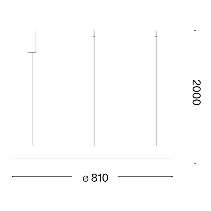 Ideal Lux - LED Lustr na lanku GEMINI LED/59W/230V pr. 81 cm CRI 90 zlatá