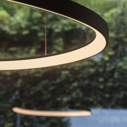 Ideal Lux - LED Lustr na lanku GEMINI LED/78W/230V 2700K pr. 105 cm CRI 90 černá
