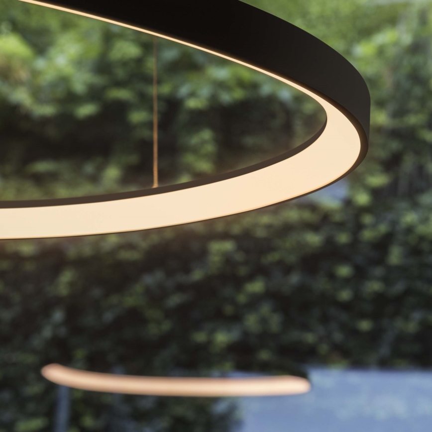 Ideal Lux - LED Lustr na lanku GEMINI LED/78W/230V 2700K pr. 105 cm CRI 90 černá