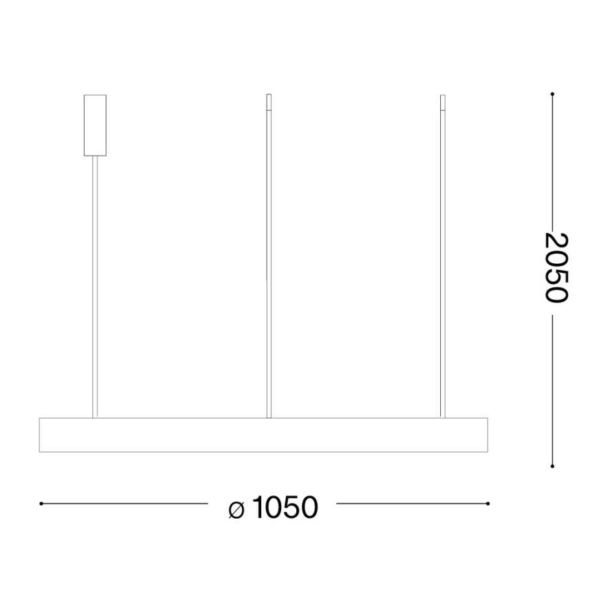 Ideal Lux - LED Lustr na lanku GEMINI LED/78W/230V 2700K pr. 105 cm CRI 90 mosaz