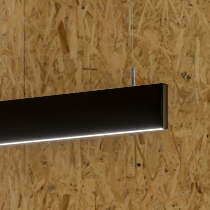 Ideal Lux - LED Lustr na lanku LINUS LED/32W/230V 4000K CRI 90 120 cm černá