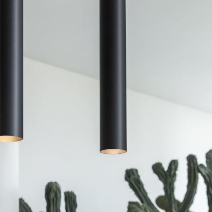 Ideal Lux - LED Lustr na lanku LOOK 1xGU10/7W/230V CRI 90 pr. 6 cm černá