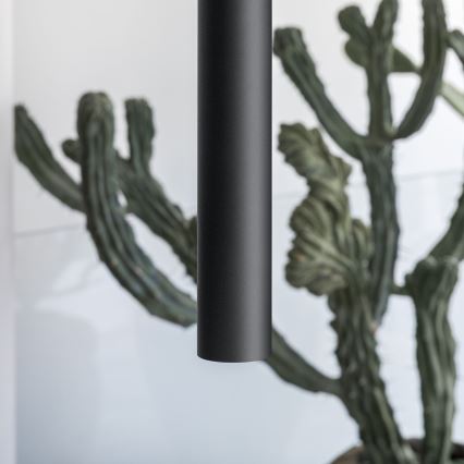 Ideal Lux - LED Lustr na lanku LOOK 1xGU10/7W/230V CRI 90 pr. 6 cm černá