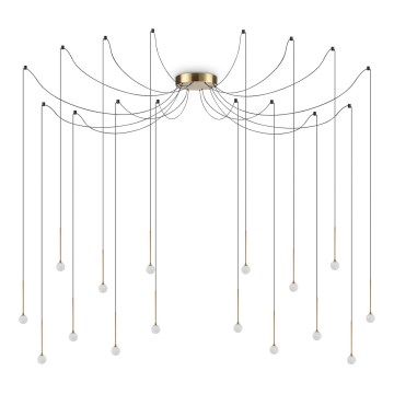 Ideal Lux - LED Lustr na lanku LUCCIOLA 16xLED/16W/230V CRI 90 pavouk mosaz