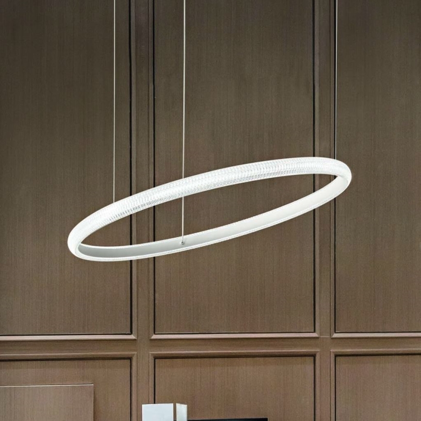 Ideal Lux - LED Lustr na lanku MIRACLE LED/45W/230V pr. 80 cm CRI 90 matný chrom