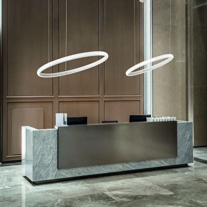 Ideal Lux - LED Lustr na lanku MIRACLE LED/45W/230V pr. 80 cm CRI 90 matný chrom