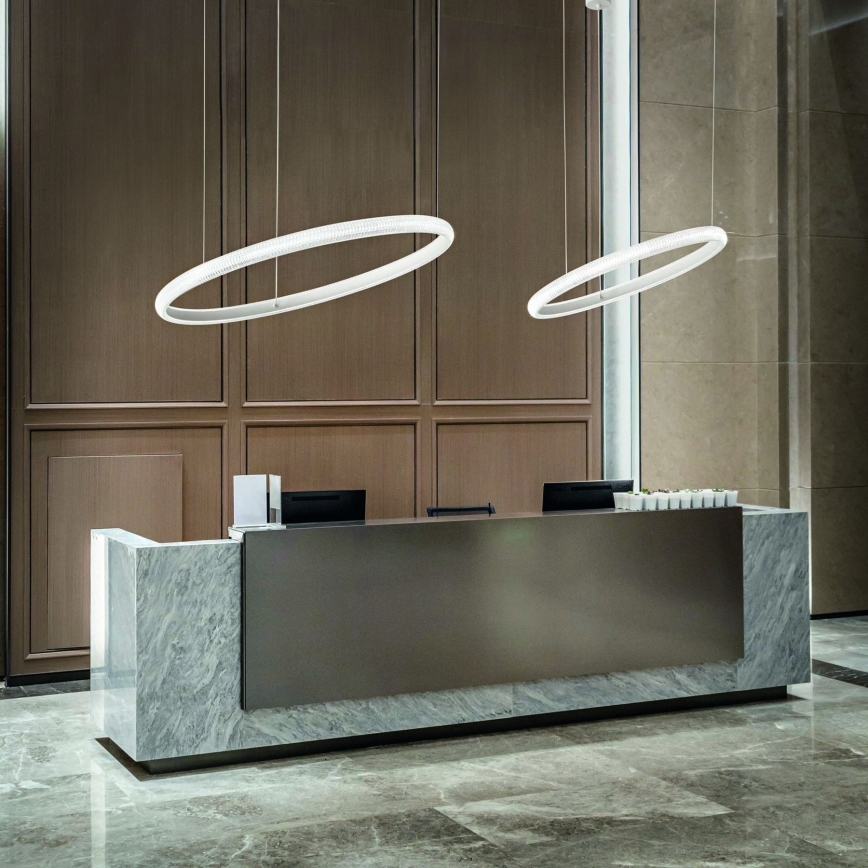 Ideal Lux - LED Lustr na lanku MIRACLE LED/45W/230V pr. 80 cm CRI 90 matný chrom