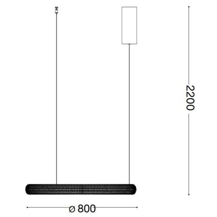 Ideal Lux - LED Lustr na lanku MIRACLE LED/45W/230V pr. 80 cm CRI 90 matný chrom