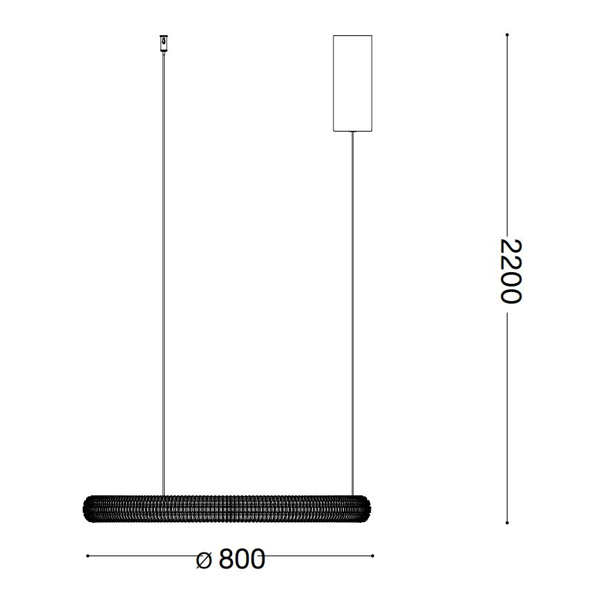 Ideal Lux - LED Lustr na lanku MIRACLE LED/45W/230V pr. 80 cm CRI 90 matný chrom