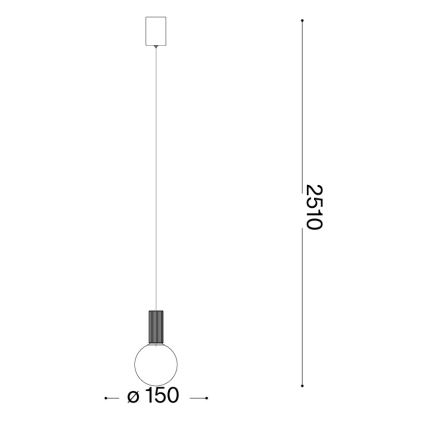Ideal Lux - LED Lustr na lanku ODEON LED/8W/230V CRI 90 pr. 15 cm béžová/bílá